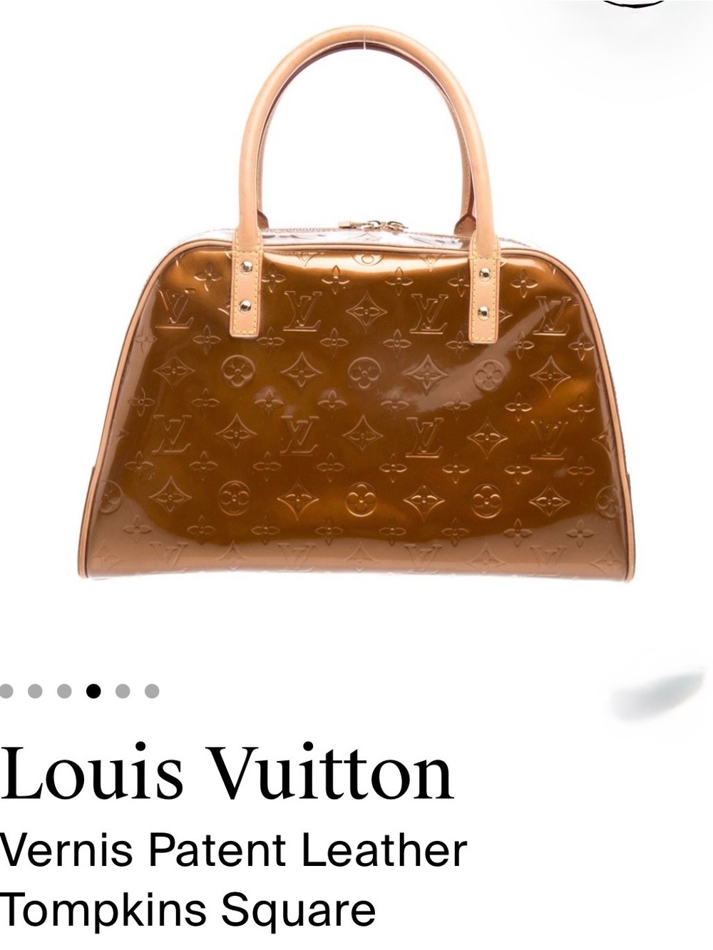 Louis Vuitton Brown Vernis Tompkins Square Satchel